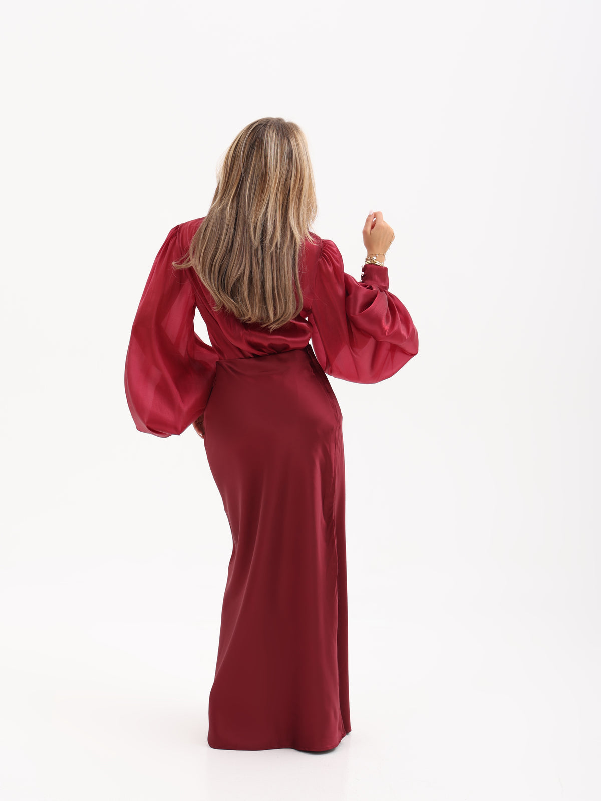 Balloon Sleeve Organza Blouse