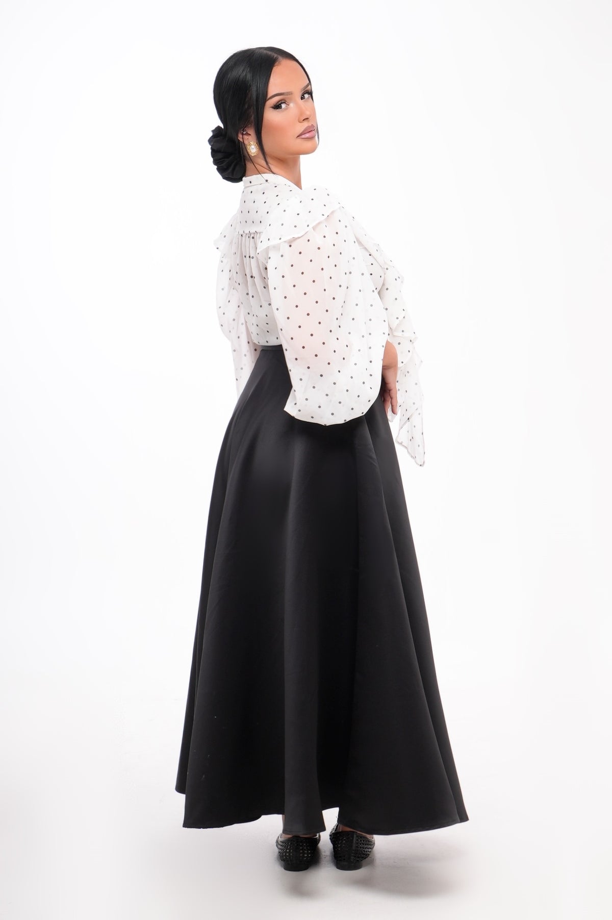 Blouse noeud pois
