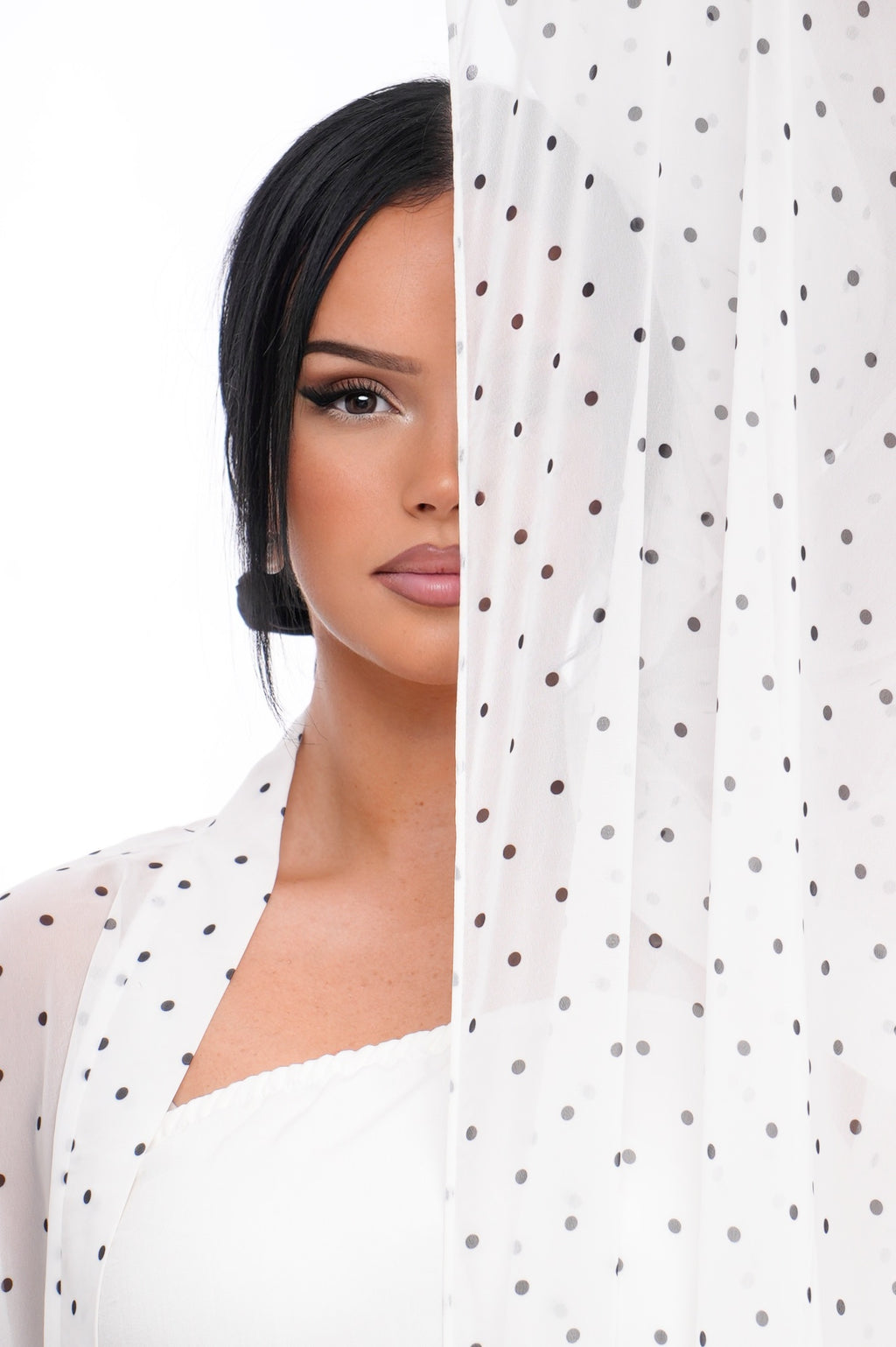 Kimono mousseline à pois