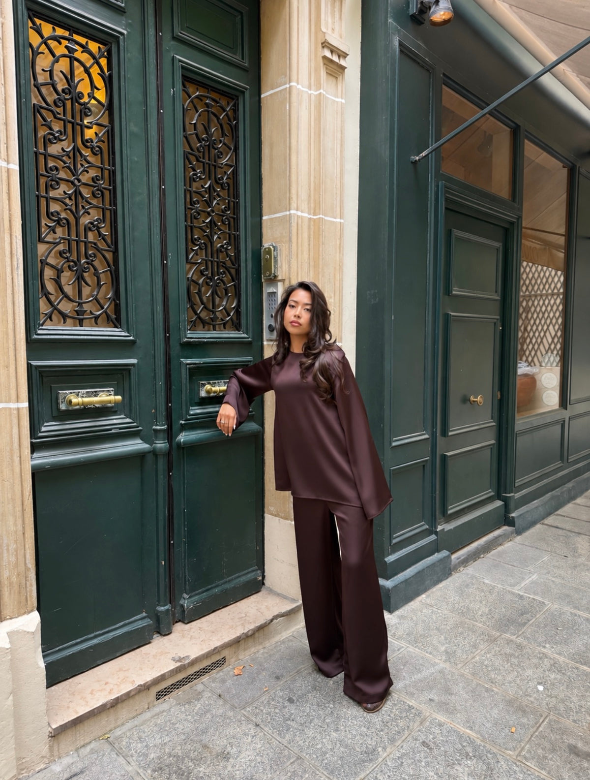 Ensemble satiné (plusieurs couleurs)