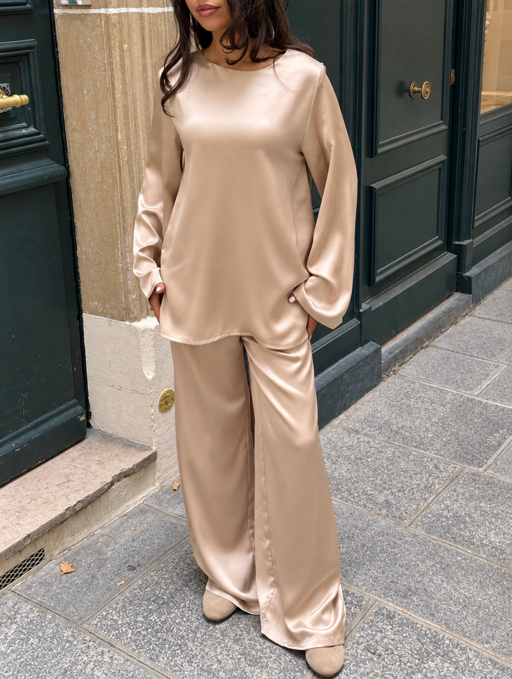 Ensemble satiné (plusieurs couleurs)