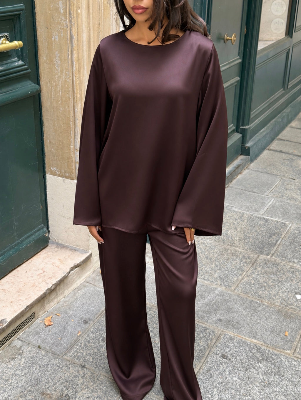 Ensemble satiné (plusieurs couleurs)